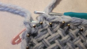 Single crochet in corner A