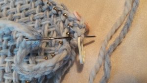 Needle through 1st single crochet