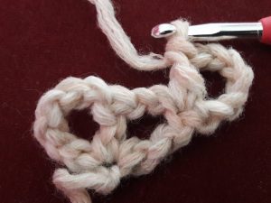 First double crochet is made