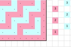 Pattern chart for row 3a (front)