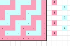 Pattern chart for row 3b (front)