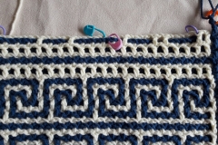 Preparing: placing markers before crocheting row 31a