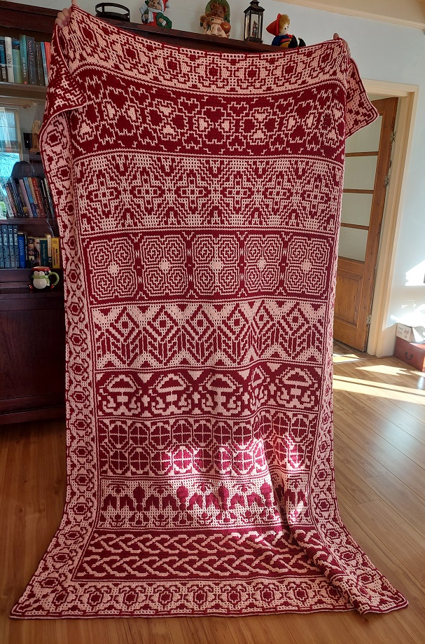 front of blanket
