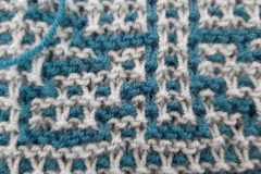Regular garter mosaic knitting detail