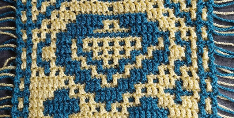 Mosaic Crochet: Anchored Double Crochet Technique + Tutorial